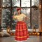 Women’s Deluxe Dolores Madrigal Costume Ankle Length Dress Bow Headpiece